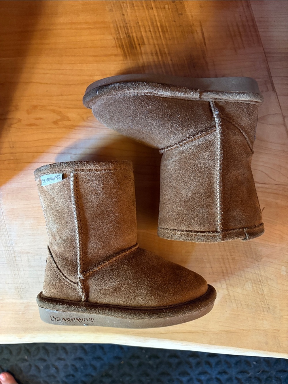 BearPaw Kids Chestnut Suede Pull-On Boots